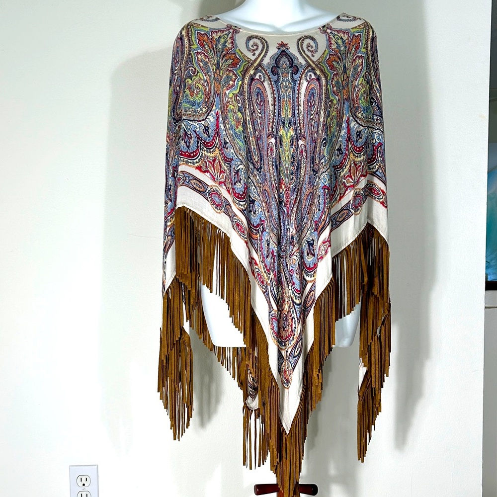 Chico's Elegant Cream Poncho